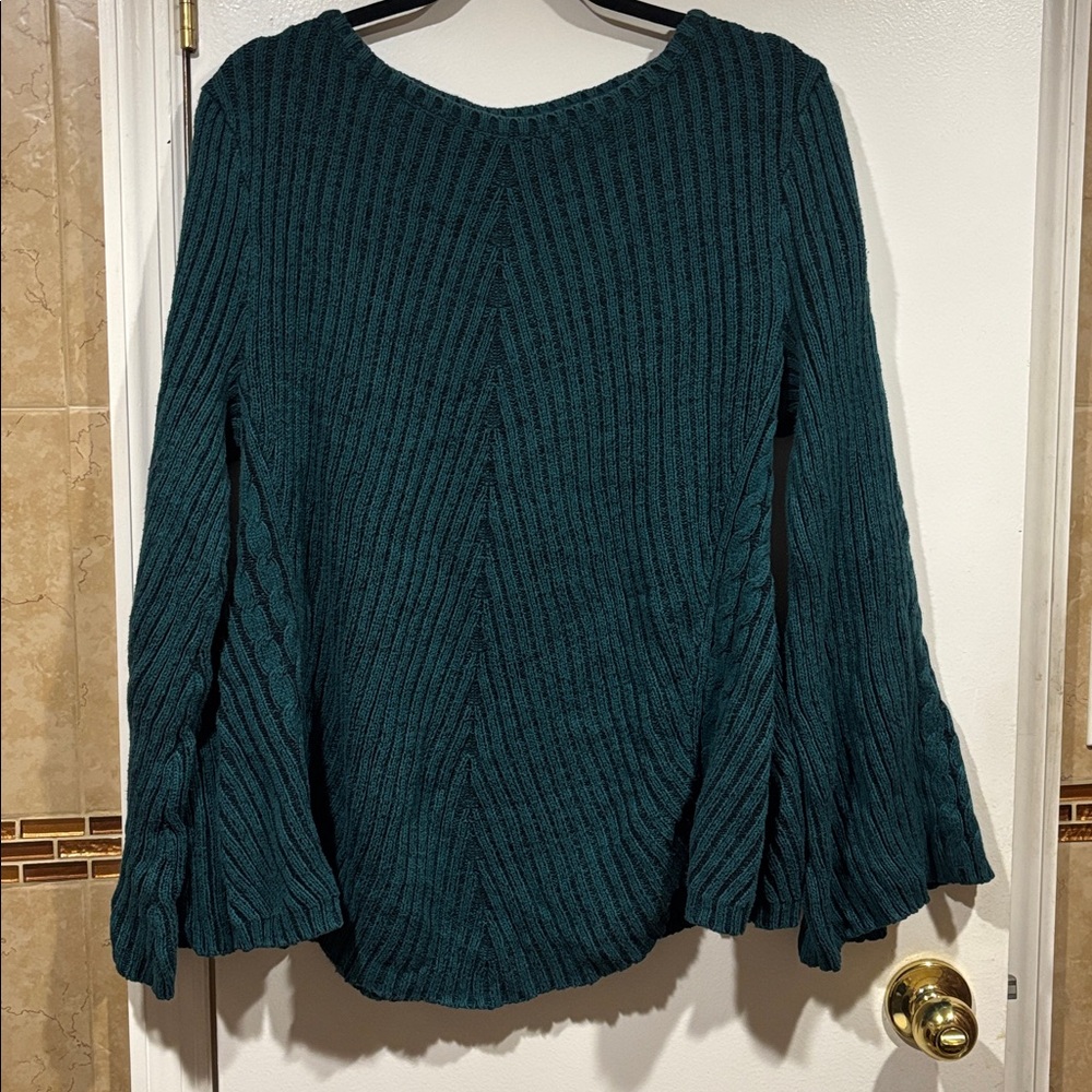 Style & Co. Forest Green Ribbed Sweater